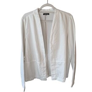 Olsen White Lightweight Blazer Size 10 M Minimalist Business Casual Classic